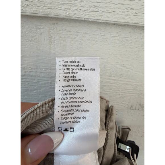 PAIGE Mayslie Jogger Jeans Women’s Size 25 Taupe Stretch Utility Denim Pants - Picture 7 of 11